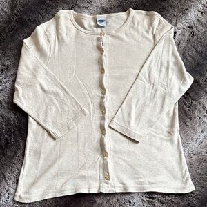 Old Navy Light Beige Button-Up Cardigan • Sz XL